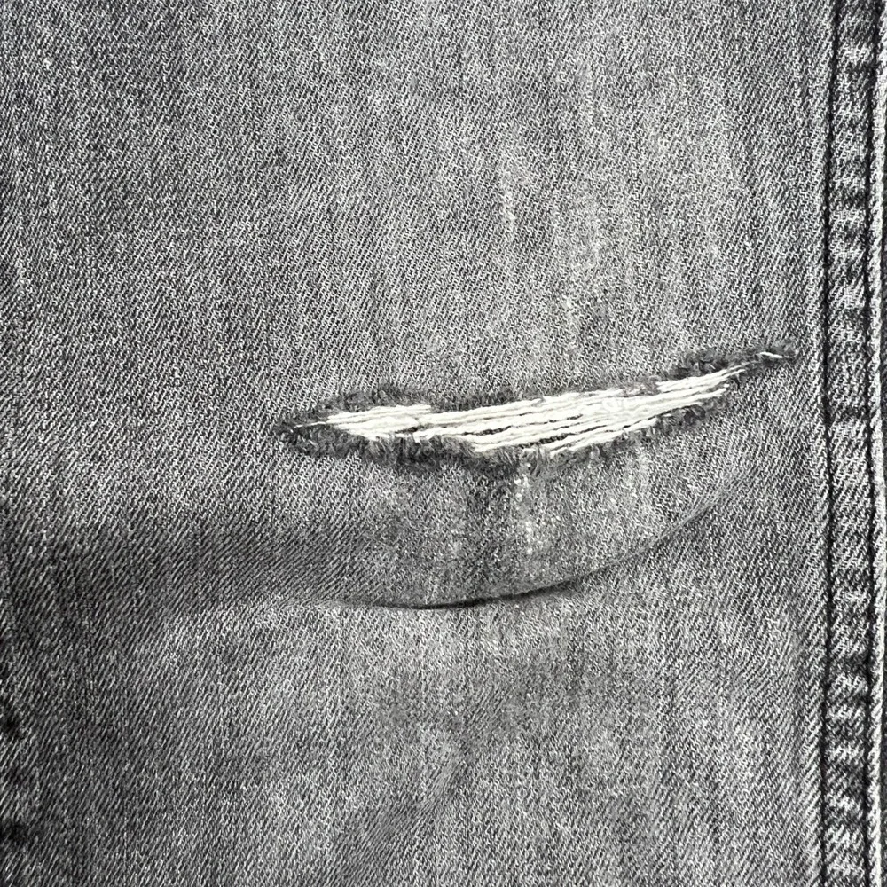Volcom Slim Straight Jeans Size 28 Grey Distressed Skate Grunge Y2K Streetwear